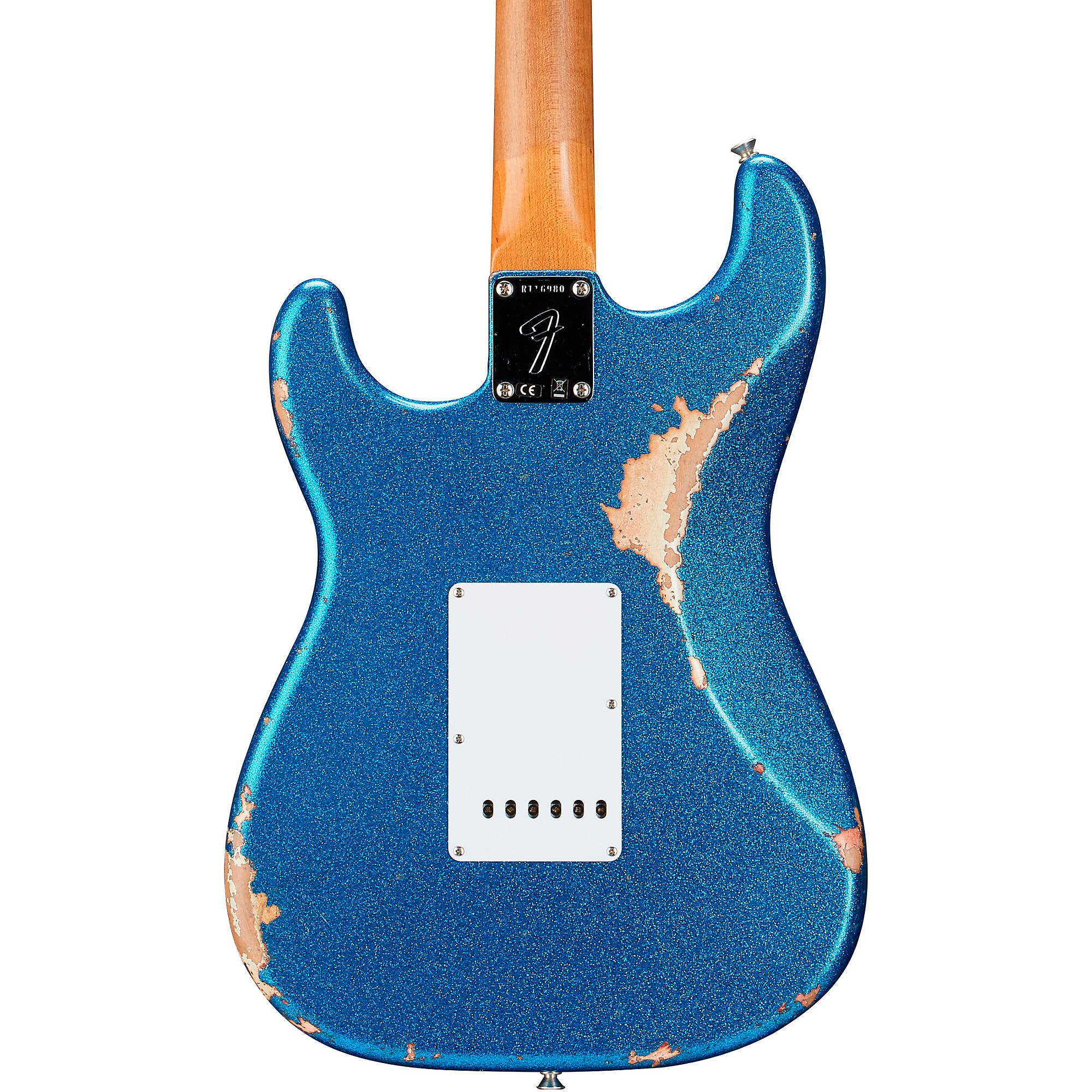 Platinum Fender Custom Shop Limited-Edition Texas Stratocaster Heavy Relic  Electric Guitar Blue Flake/Candy Apple Red/Aged Olympic White | Guitar  Center