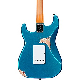 Fender Custom Shop Limited-Edition Texas Stratocaster Heavy Relic Electric Guitar Blue Flake/Candy Apple Red/Aged Olympic White