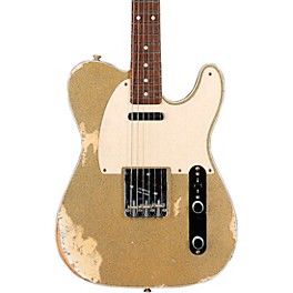 Fender Custom Shop Limited-Edition Texas Telecaster Heavy Relic Electric Guitar Gold Metal Flake/Aged Olympic White