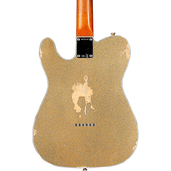 Fender Custom Shop Limited-Edition Texas Telecaster Heavy Relic Electric Guitar Gold Metal Flake/Aged Olympic White