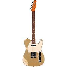 Fender Custom Shop Limited-Edition Texas Telecaster Heavy Relic Electric Guitar Gold Metal Flake/Aged Olympic White