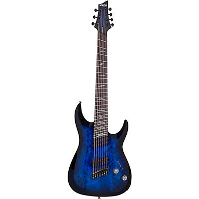Schecter Guitar Research Omen Elite-7 Ms Electric Guitar See-Thru Blue Burst for sale