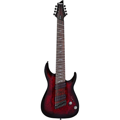 Schecter Guitar Research Omen Elite-8 Ms Electric Guitar Black Cherry Burst for sale