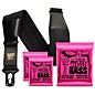 Ernie Ball 2834 Super Slinky Round Wound Bass Strings 3 Pack with Neoprene Polylock Guitar Strap thumbnail
