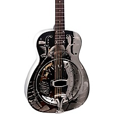 Folk & Bluegrass :: G9201 Honey Dipper™ Round-Neck, Brass Body Biscuit Cone  Resonator Guitar, Shed Roof Finish
