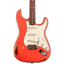 Fender Custom Shop Michael Landau Signature 1963 Stratocaster Relic Electric Guitar Fiesta Red over 3-Color Sunburst