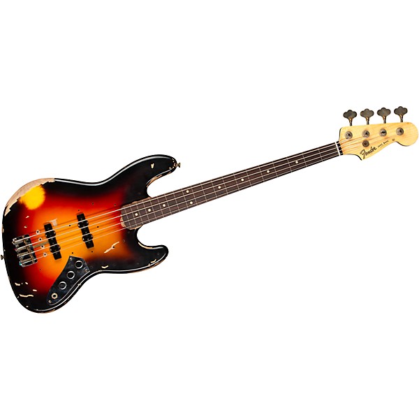 Fender Custom Shop Jaco Pastorius Tribute Relic Jazz Bass 3-Color Sunburst