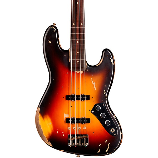 Fender Custom Shop Jaco Pastorius Tribute Relic Jazz Bass 3-Color Sunburst