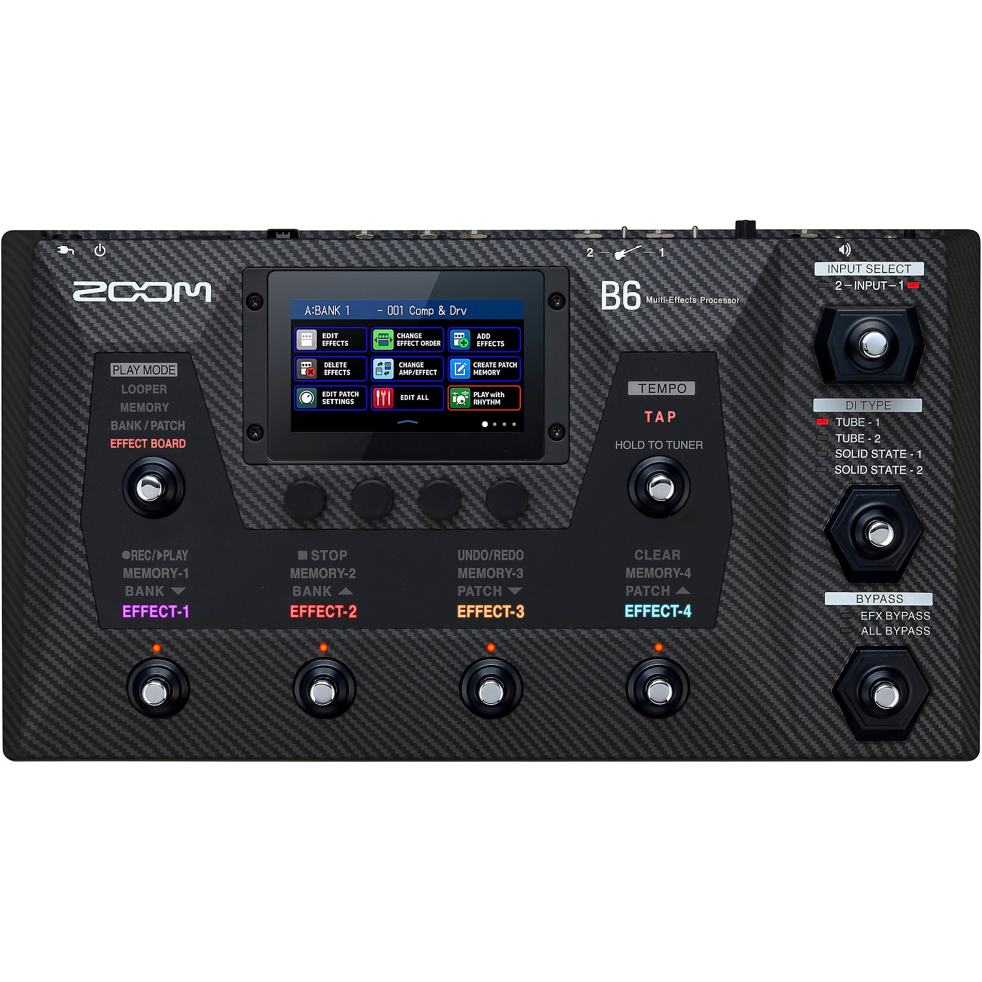 Zoom B6 Multi-Effects Processor for Bass Black | Guitar Center