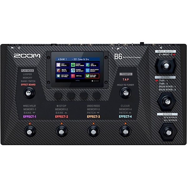 Open Box Zoom B6 Multi-Effects Processor for Bass Level 2 Black 197881124090