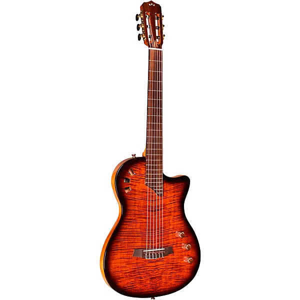Open Box Cordoba Stage Nylon-String Electric Guitar Level 2 Edge Burst 197881127435