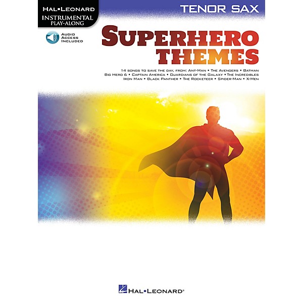 Hal Leonard Superhero Themes Instrumental Play-Along for Tenor Sax (Book with Online Audio)
