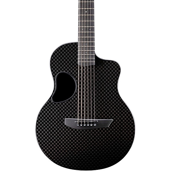 McPherson Carbon Touring Acoustic-Electric, Satin Pearl Hardware With Case Basketweave Top