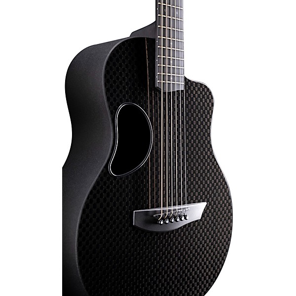 McPherson Carbon Touring Acoustic-Electric, Satin Pearl Hardware With Case Basketweave Top