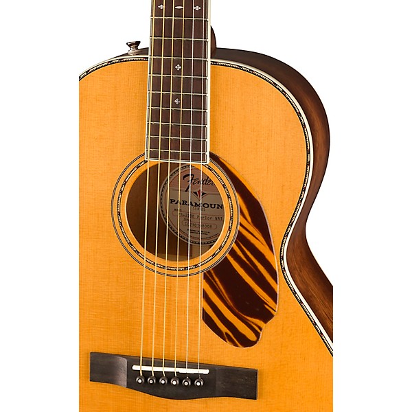 Fender Paramount PS-220E Parlor Acoustic-Electric Guitar Natural