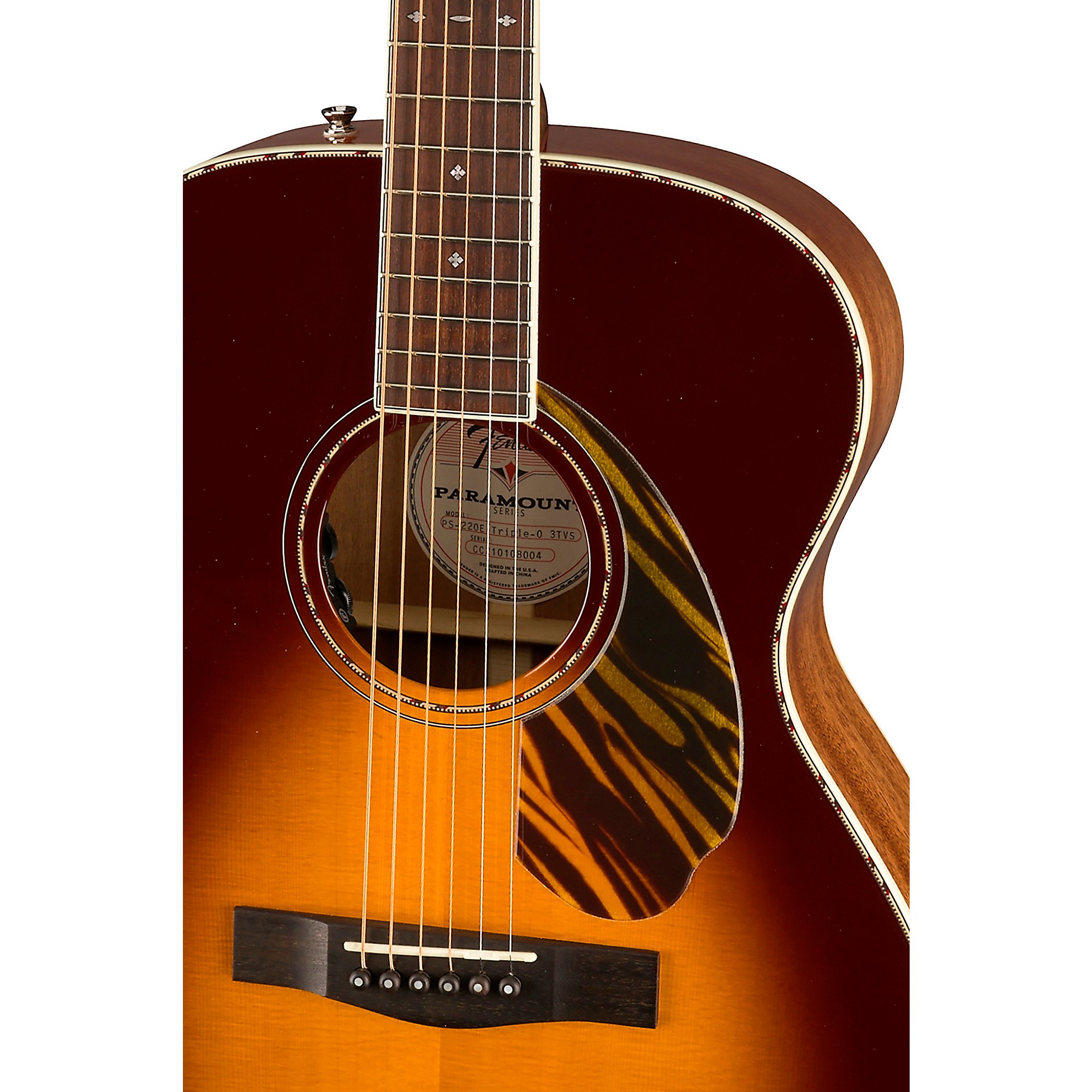 Fender Paramount PO-220E Orchestra Acoustic-Electric Guitar 3