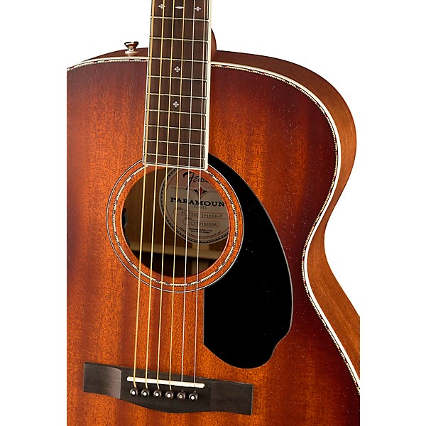 Fender Paramount PO-220E Orchestra Acoustic-Electric Guitar Aged Cognac Burst