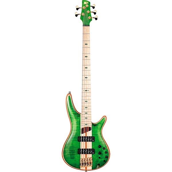 Ibanez Premium SR5FMDX 5-String Electric Bass Emerald Green