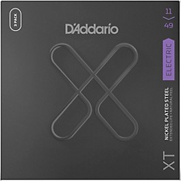 D'Addario XT Nickel-Plated Electric Guitar Strings 11-49, Medium 3-Pack