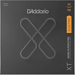 D'Addario XT Nickel-Plated Steel Electric Guitar Strings, 7-String, Light, 10-59