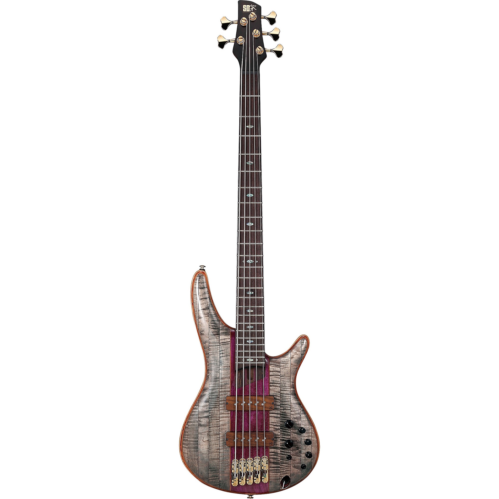 Ibanez Premium SR5CMDX 5-String Electric Bass Black Ice Low