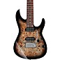Ibanez AZ Premium 7 String Electric Guitar Charcoal Black Burst thumbnail