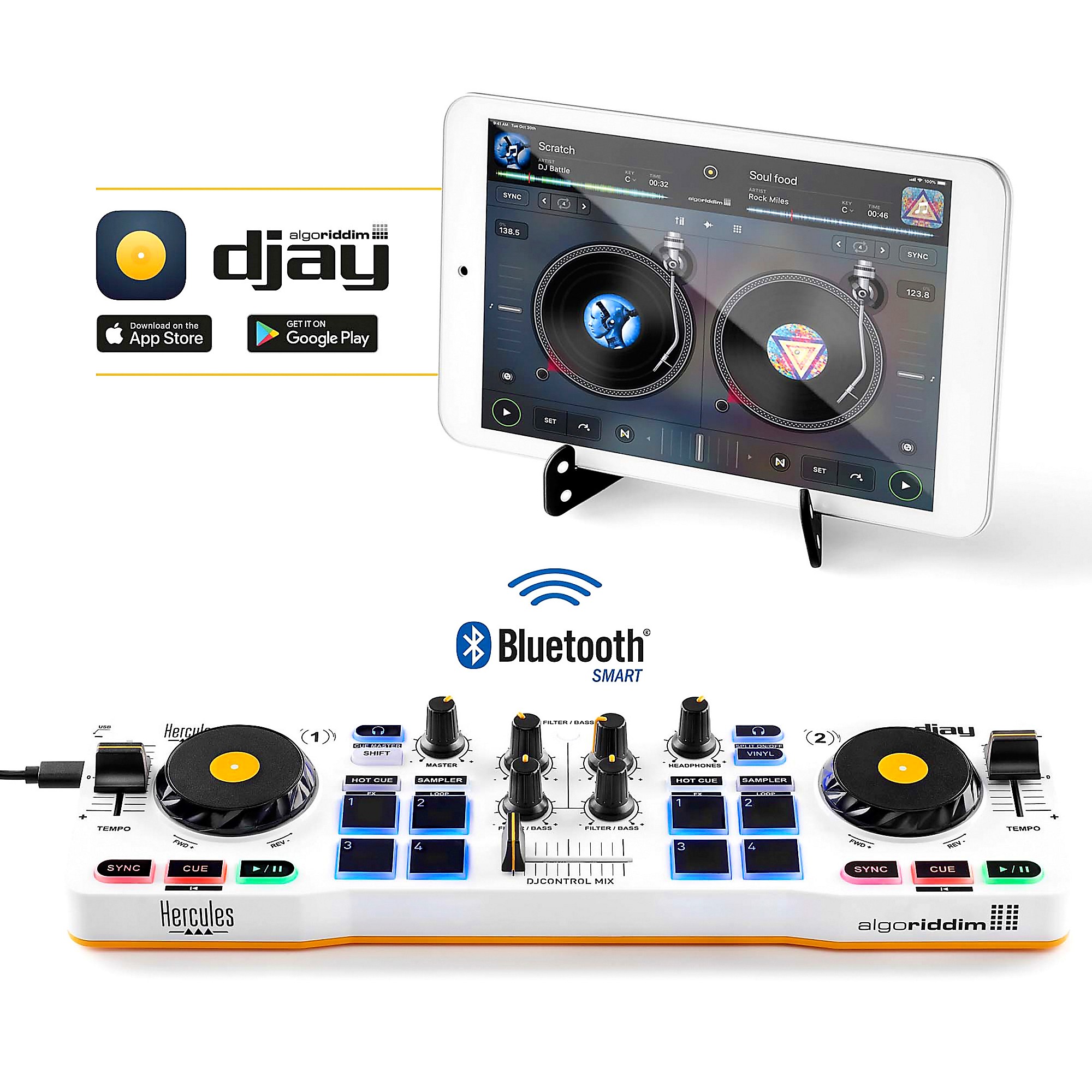 Hercules DJ DJControl Mix DJ Controller for Smartphone | Guitar Center