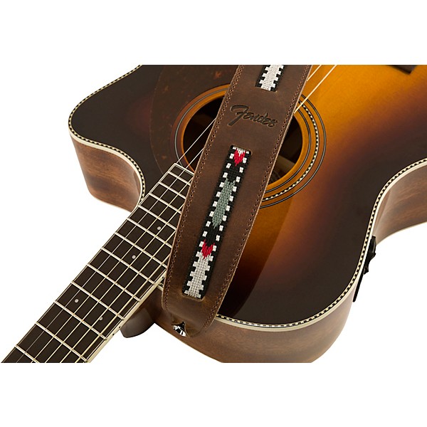 Fender Paramount Acoustic Leather Strap Brown