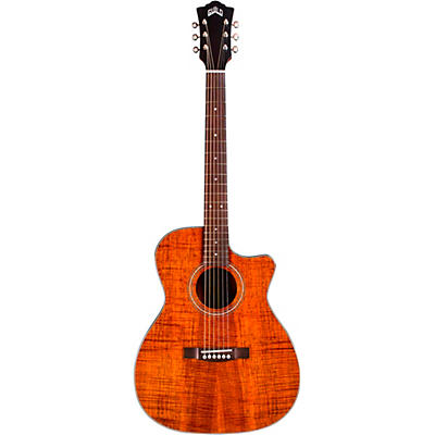 Guild Om-260Ce Deluxe Blackwood Orchestra Cutaway Acoustic-Electric Guitar Natural for sale