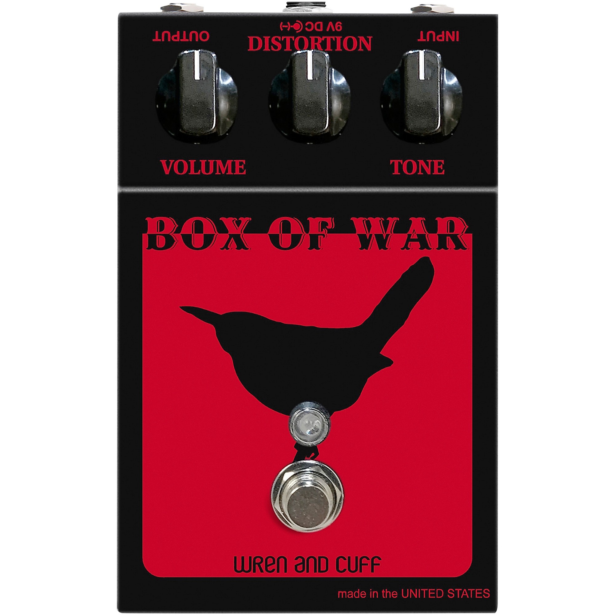 Wren And Cuff Box of War OG Fuzz Effects Pedal Red and Black
