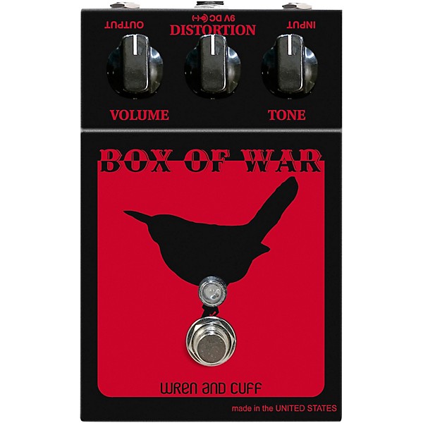 Wren And Cuff Box of War OG Fuzz Effects Pedal Red and Black