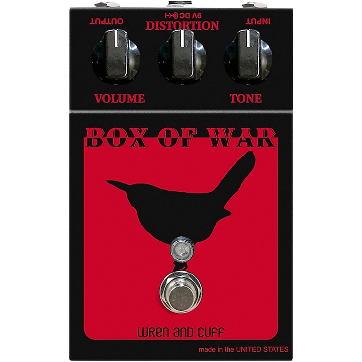 Wren And Cuff Box of War OG Fuzz Effects Pedal Red and Black
