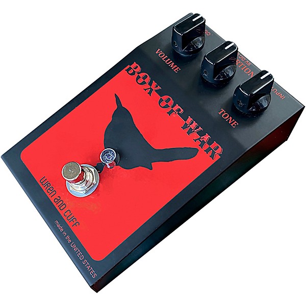 Wren And Cuff Box of War OG Fuzz Effects Pedal Red and Black