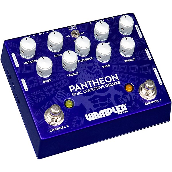 Wampler Pantheon Deluxe Dual Overdrive Effects Pedal Blue