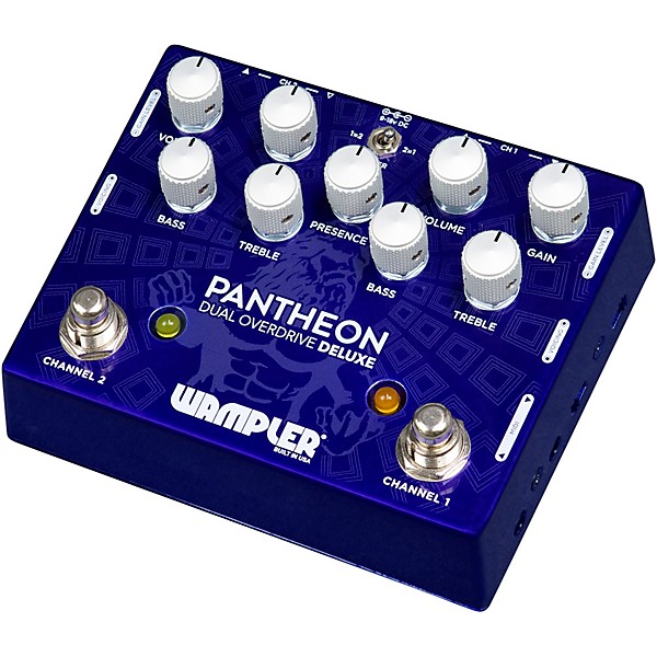 Wampler Pantheon Deluxe Dual Overdrive Effects Pedal Blue