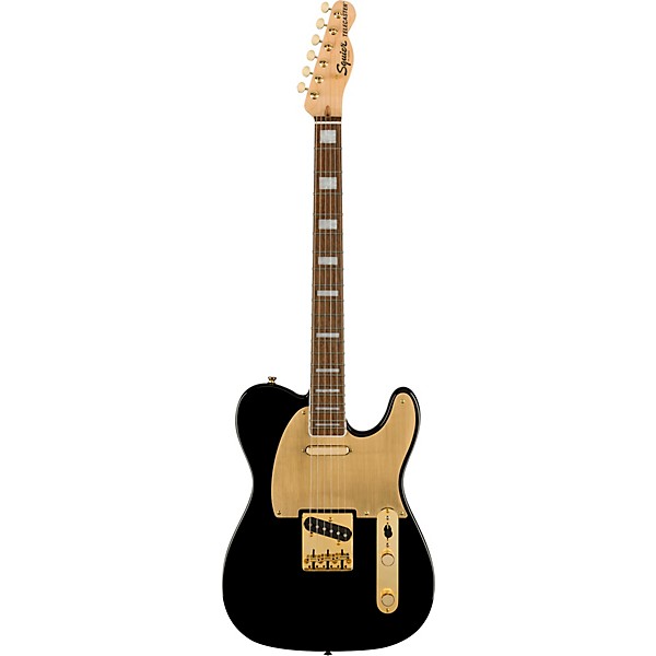 Squier 40th Anniversary Telecaster Gold Edition Electric Guitar Black