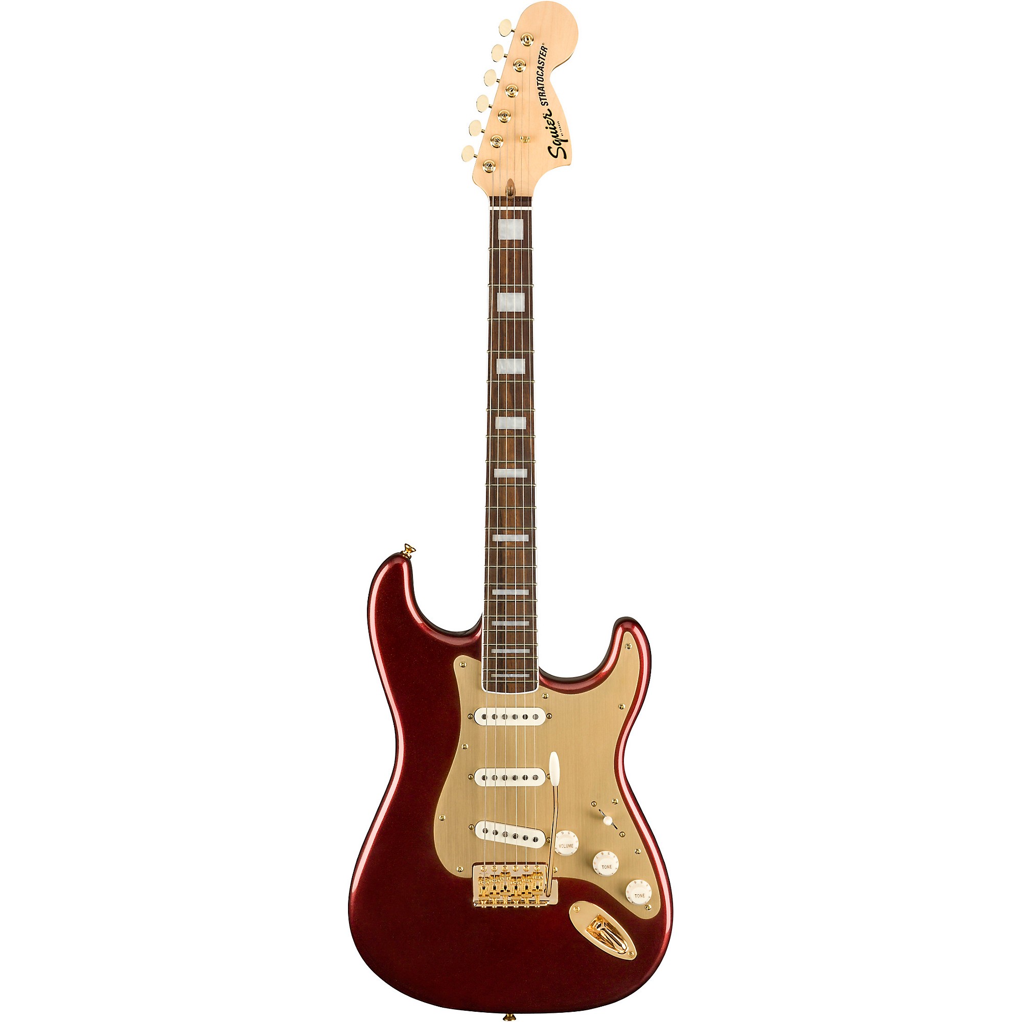 スクワイヤー　ストラトキャスター ゴールド Squier 40th Anniversary Stratocaster Gold Edition Electric Guitar