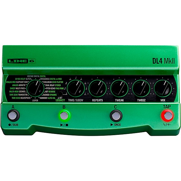 Open Box Line 6 DL4 MkII Delay Guitar Effects Pedal Level 1 Green