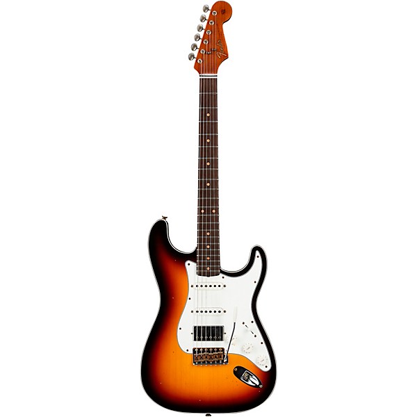 Fender Custom Shop Limited-Edition Double-Bound HSS Stratocaster Journeyman Relic Electric Guitar Aged 3-Color Sunburst