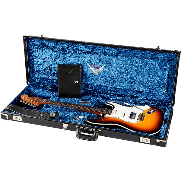 Fender Custom Shop Limited-Edition Double-Bound HSS Stratocaster Journeyman Relic Electric Guitar Aged 3-Color Sunburst