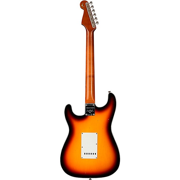 Fender Custom Shop Limited-Edition Double-Bound HSS Stratocaster Journeyman Relic Electric Guitar Aged 3-Color Sunburst