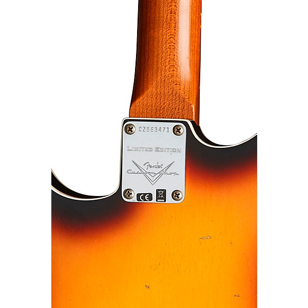 Fender Custom Shop Limited-Edition Double-Bound HSS Stratocaster Journeyman Relic Electric Guitar Aged 3-Color Sunburst