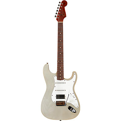 Fender Custom Shop Limited-Edition Double-Bound Hss Stratocaster Journeyman Relic Electric Guitar Aged Inca Silver for sale