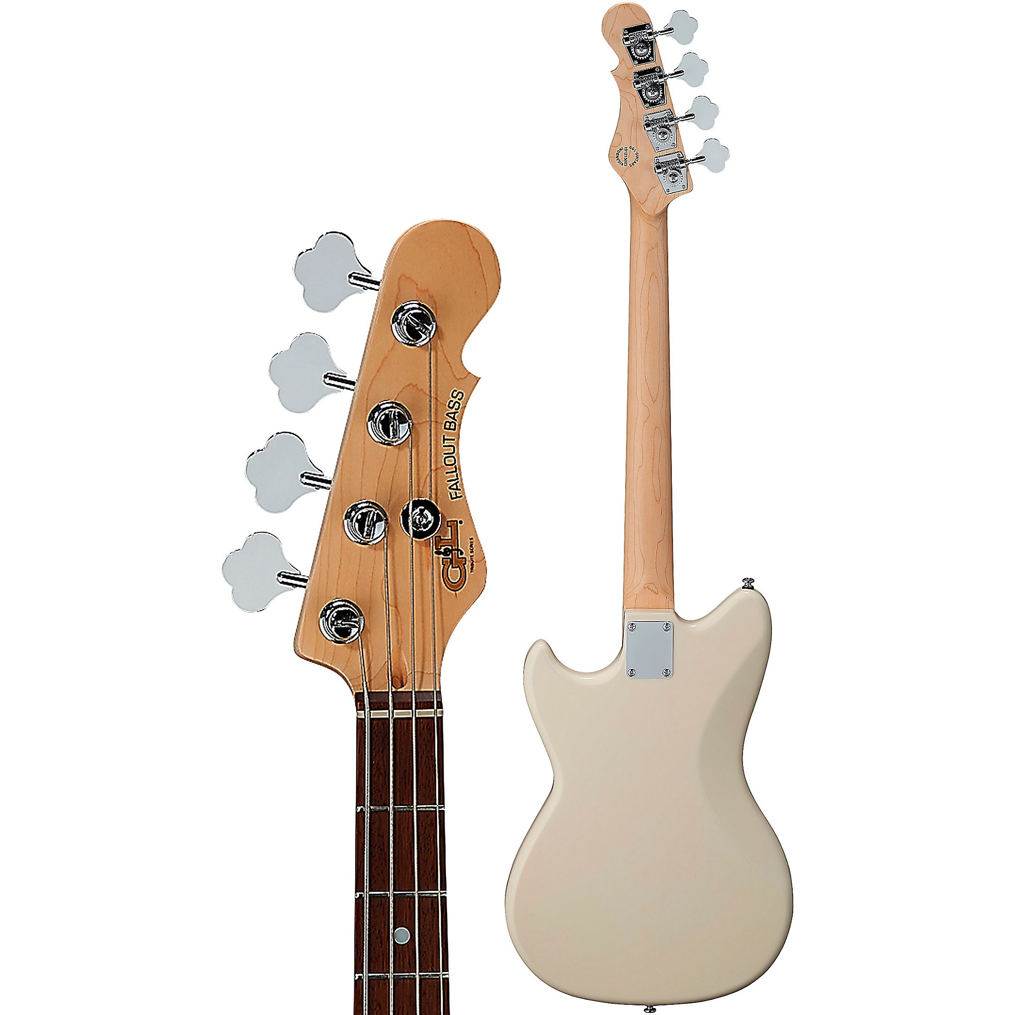 G&L Tribute Fallout Shortscale Bass Guitar Olympic White