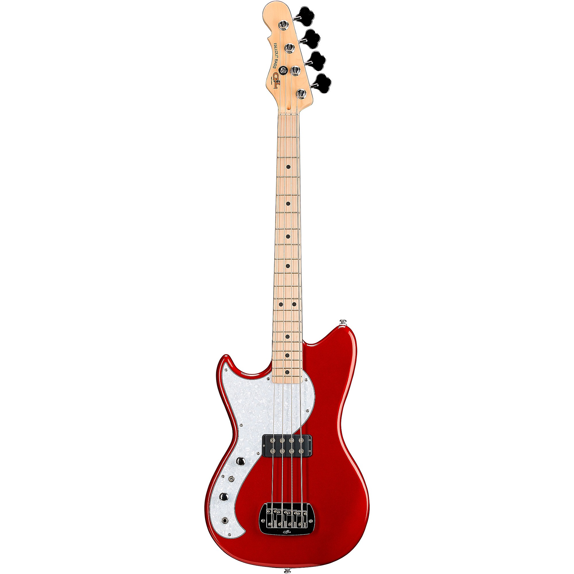 G&L Tribute Fallout Left Handed Shortscale Bass Guitar Candy Apple