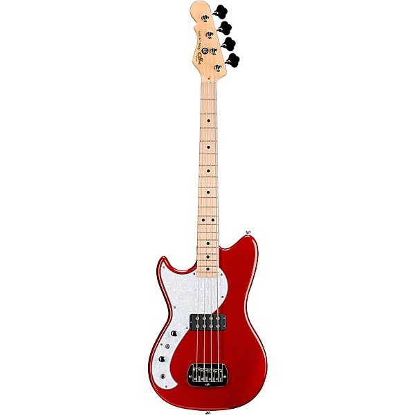 G&L Tribute Fallout Left Handed Shortscale Bass Guitar Candy Apple Red