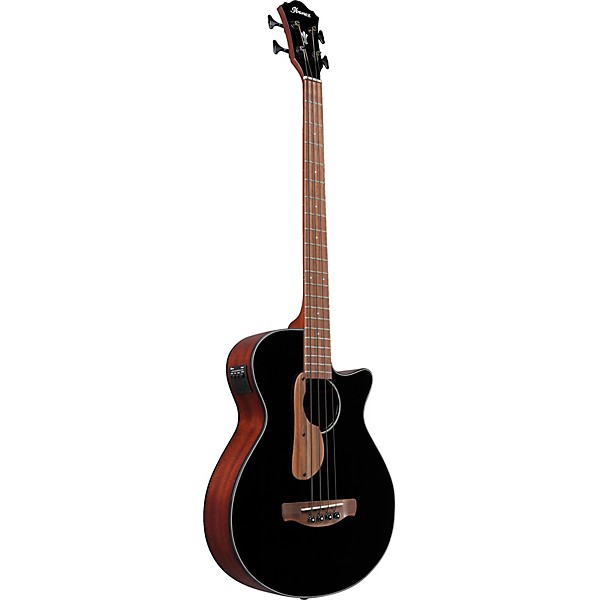 Ibanez AEGB24E Acoustic-Electric Bass Guitar Black Gloss