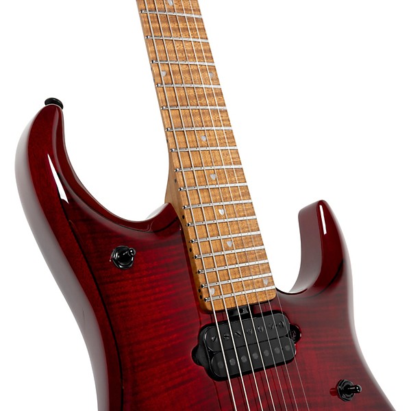 Ernie Ball Music Man JP15 7-String Electric Guitar Red Tide Flame