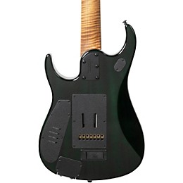 Ernie Ball Music Man JP15 7-String Suplex Electric Guitar Green Tiger Eye Flame