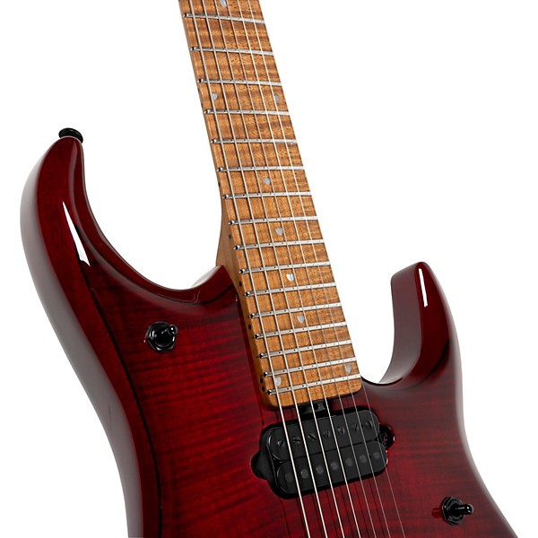 Ernie Ball Music Man JP15 7-String Suplex Electric Guitar Red Tide Quilt